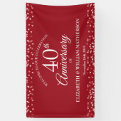 Ruby Liebe zum 40. Jubiläum Herzlich Willkommen be Banner (Vertikal)