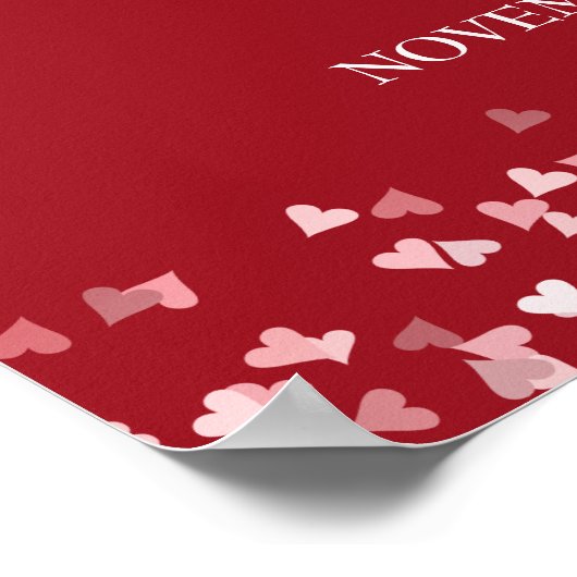 Ruby Liebe zum 40. Jubiläum Hört Begrüßungszeichen Poster (Ecke)