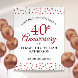 Ruby Liebe zum 40. Jubiläum Hört Begrüßungszeichen Poster