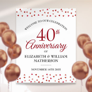 Ruby Liebe zum 40. Jubiläum Hört Begrüßungszeichen Poster