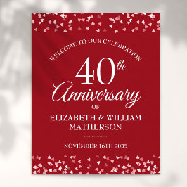 Ruby Liebe zum 40. Jubiläum Hört Begrüßungszeichen Poster