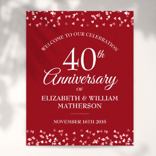 Ruby Liebe zum 40. Jubiläum Hört Begrüßungszeichen Poster