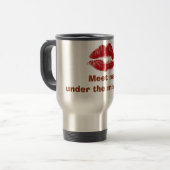 RUBY LIPS= "MEET ME UNTER MISTLETOS"-TASSE REISEBECHER (Vorderseite Links)
