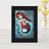Ruby Mermaid Greeting Card Karte (Gelbe Blume)
