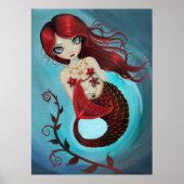 Ruby Mermaid Poster Print (Vorne)