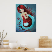 Ruby Mermaid Poster Print (Küche)