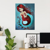 Ruby Mermaid Poster Print (Heimbüro)