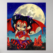 Ruby Moon ART DRINT Ruby Dragonling Dragon Fairy Poster (Vorne)