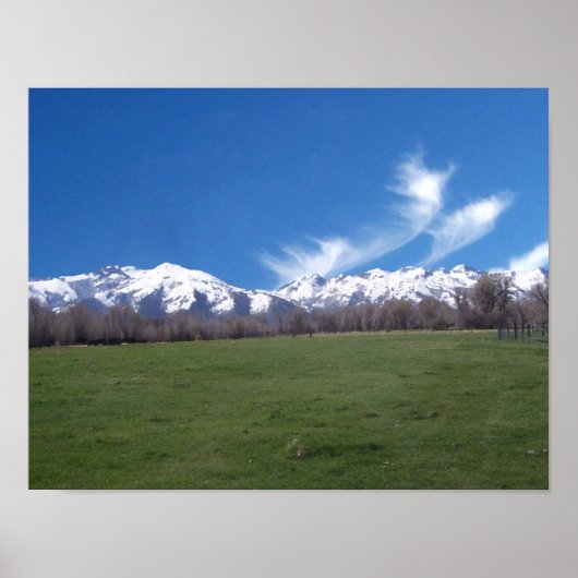 Ruby Mountains im April Poster (Vorne)