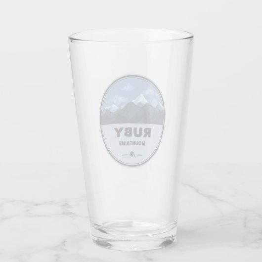 Ruby Mountains Nevada Camping Glas (Rückseite)