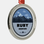Ruby Mountains Nevada Camping Ornament Aus Metall (Rechts)