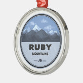 Ruby Mountains Nevada Camping Ornament Aus Metall (Links)