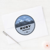 Ruby Mountains Nevada Camping Runder Aufkleber (Umschlag)