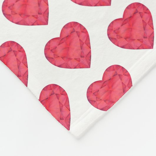 Ruby-Name bedeutet Wasserfarbenherz-Edelstein-Deck Fleecedecke (Ecke)