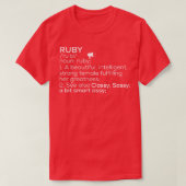Ruby Name Ruby Definition Ruby Frauenname Ruby Me T-Shirt (Design vorne)