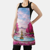 Ruby Oasis - Rote Bäume und Brunnen Kochen Schürze (InSitu)