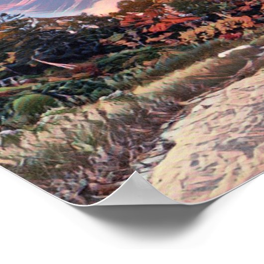 Ruby Ocean Sunset Poster (Ecke)