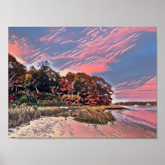 Ruby Ocean Sunset Poster (Vorne)