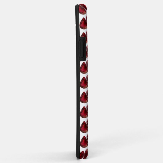 Ruby Pear Gemstone mit Monogram Case-Mate iPhone Hülle (Hinten/Rechts)
