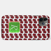 Ruby Pear Gemstone mit Monogram Case-Mate iPhone Hülle (Rückseite (Horizontal))