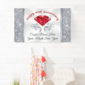 Ruby Personalisiert Happy 40th Anniversary Banner (Insitu)