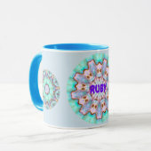 RUBY ~ Personalisiert Paua Muschel Fraktal ~ Tasse (Vorderseite Links)