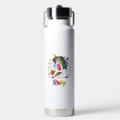 Ruby personalisiertes Namens-Einhorn-Mädchen-Gesch Trinkflasche (Vorderseite)