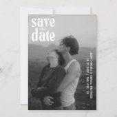 Ruby Photo Moderne Hochzeit Save The Date (Vorderseite)
