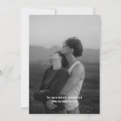 Ruby Photo Moderne Hochzeit Save The Date (Rückseite)