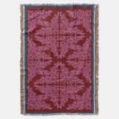 Ruby Pink Blue Pattern Throw Blanket Decke (Vorderseite Vertikal)
