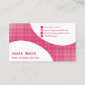 Ruby Pink Classy Reinigungsservice Business Card Visitenkarte (Rückseite)
