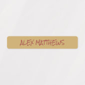 Ruby Pink Farbe Coded Penne Name Wasserdicht Etiketten (Design 1)