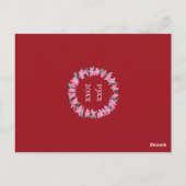 Ruby Pink Green Wreath Einladung zum 40-jährigen J Postkarte (Rückseite)