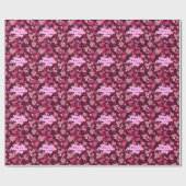 Ruby & Pink Hearts Geschenkpapier (Flach)