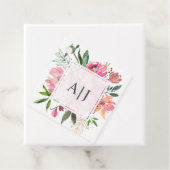 Ruby Pink Peony Botanical Wedding Geschenkanhänger (Beispiel)