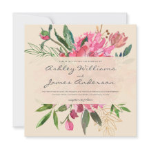 Ruby Pink Peony Floral Bouquet Ivory Wedding