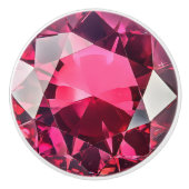 Ruby Pink Red Gem Muster Keramikknauf (Vorderseite)