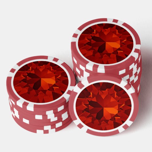Ruby Pokerchips (Stapel)