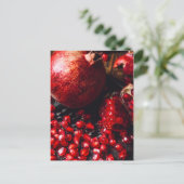Ruby Pomegranat Postkarte (Stehend Vorderseite)