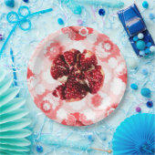 Ruby Pomegranate Fruit Pappteller (Party)