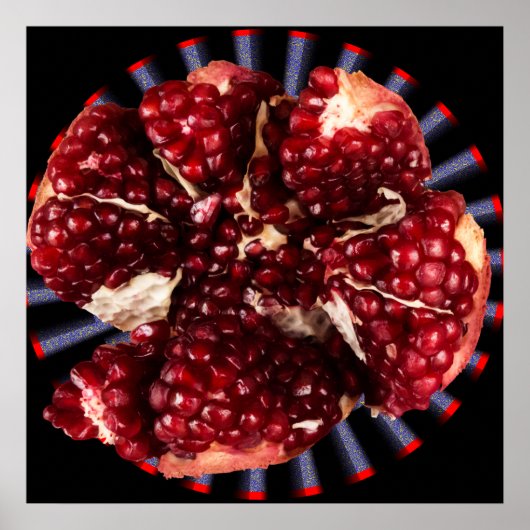 Ruby Pomegranate Fruit Poster (Vorne)