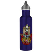 Ruby Pomegranate Heart Red Bird Hamsa Edelstahlflasche (Links)