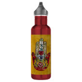 Ruby Pomegranate Heart Red Bird Hamsa Edelstahlflasche (Rechts)