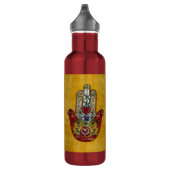 Ruby Pomegranate Heart Red Bird Hamsa Edelstahlflasche (Rechts)