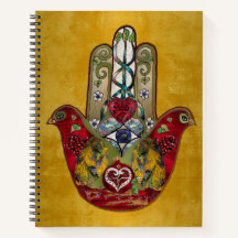 Ruby Pomegranate Heart Red Bird Hamsa