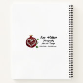 Ruby Pomegranate Heart Red Bird Hamsa Notizblock (Rückseite)