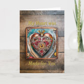 Ruby Pomegranate Heart Steampunk Serie Dankeskarte (Vorderseite)