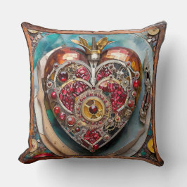 Ruby Pomegranate Heart Steampunk Serie Kissen