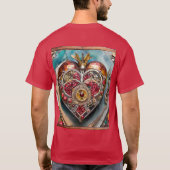 Ruby Pomegranate Heart Steampunk Serie T-Shirt (Rückseite)