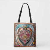 Ruby Pomegranate Heart Steampunk Serie Tasche (Vorderseite)